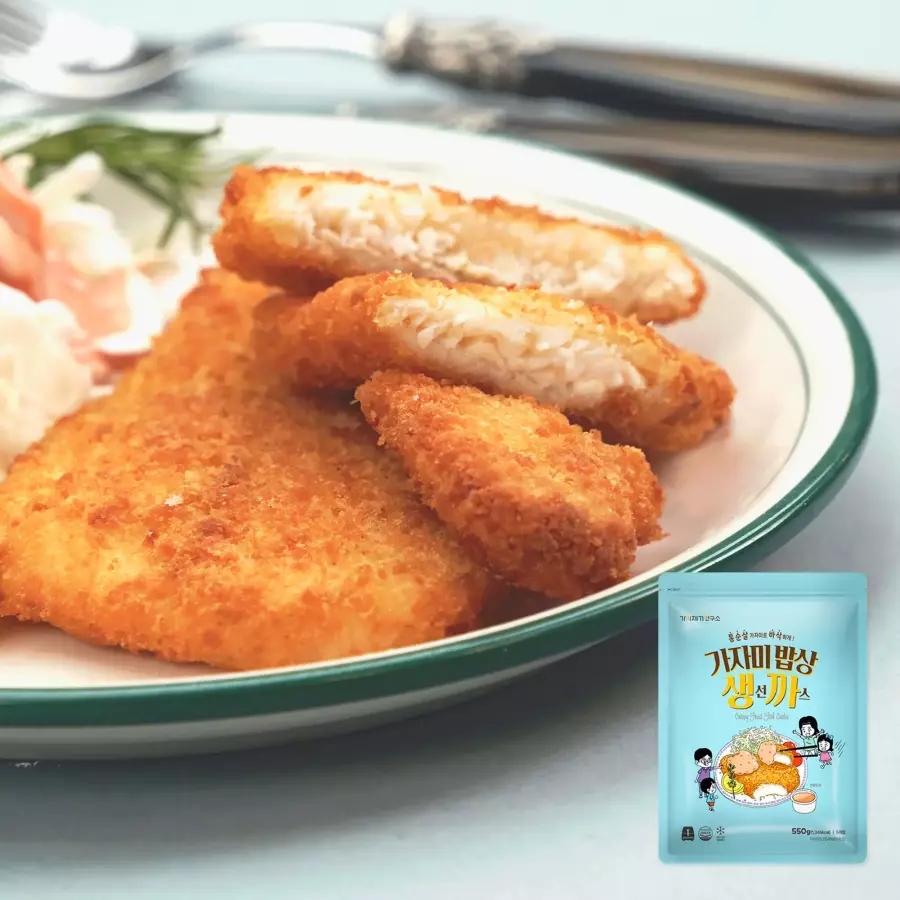 가시제거연구소 통 순살 가자미 밥상 생선까스 550g 2개 (카드) (24,560원) (무배)