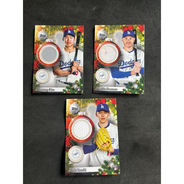 [중고]17174813 (중고) 사사키 로키 프리맨 김혜성 topps 2025 레릭 카드 3장 세트