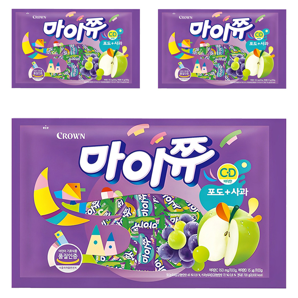 마이쮸 츄잉캔디 포도 사과