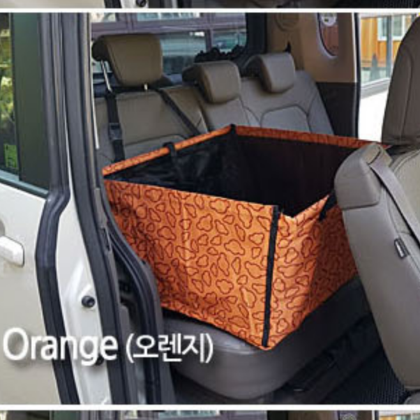 반려견 자동차 시트커버 반려동물 카매트 미끄럼방지 강아지 134CM 오렌지