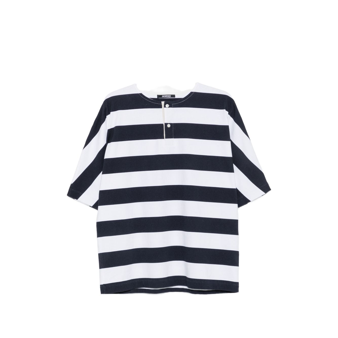 자크뮈스 striped short-sleeve polo shirt  화이트계열+블루계열  Standard S(KR 95) TSM00581AJ00045
