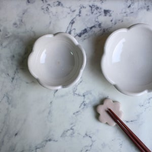 오목 꽃 종지 세트(3p) 예쁜 플라워 심플 소스그릇 꽃모양, 노란공방