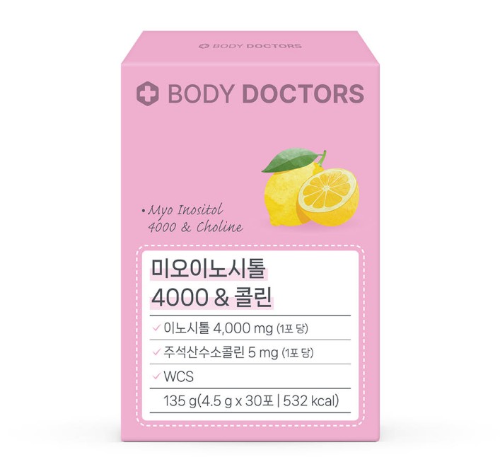 콜마비앤에이치 바디닥터스 미오이노시톨 4000 앤 <b>콜린</b> 4.5g x 30포, 3개