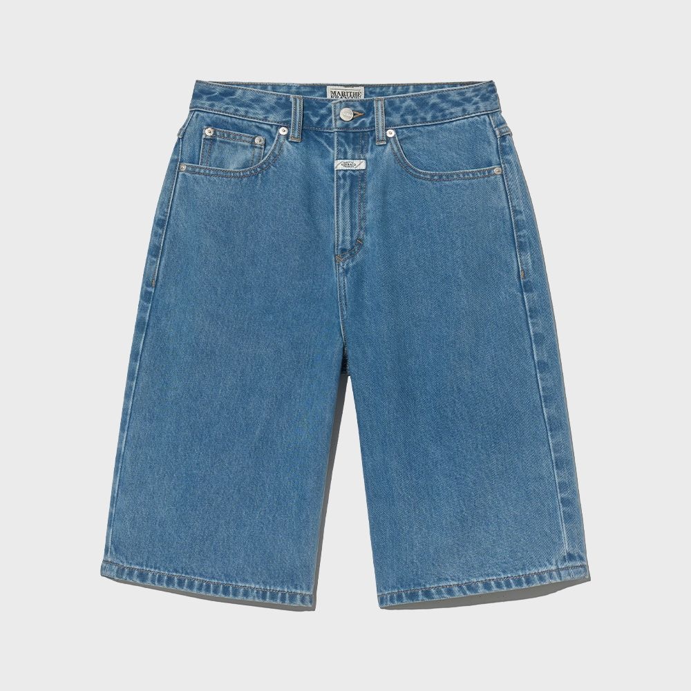 마리떼프랑소와저버 W LONG BERMUDA DENIM PANTS light blue