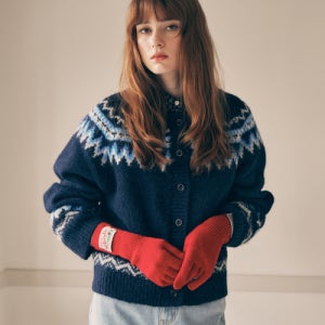 [로라로라] ROUND COWICHAN CARDIGAN NAVY 5007370721