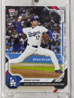 2026 TOPPS NOW 탑스 나우 오타니 쇼헤이 6이닝 6K 무실점 첫승 LA 다저스 MLB 야구 카드