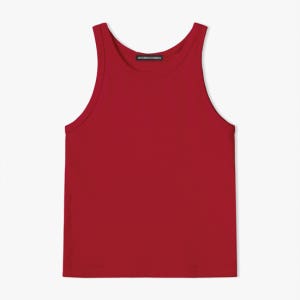 38컴온커먼 Slim Rib Cotton Sleeveless (Red)