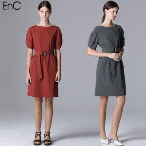 이엔씨 [이엔씨][EnC] 고품격 벨티드 소매 트임 원피스_15593848_588583