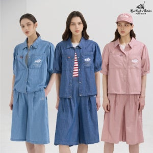 RCB POLO CLUB 여성 슬럽 데님 셋업 (반팔재킷1종+반바지1종) SET TV상품
