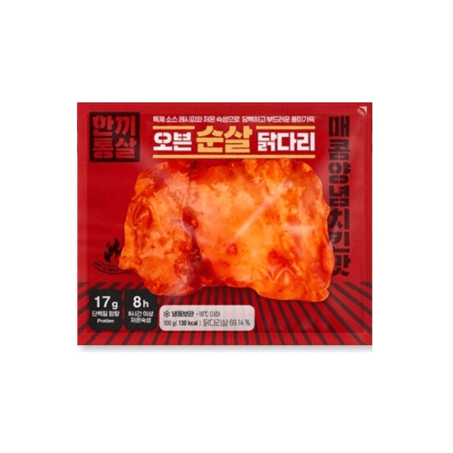 한끼통살 오븐 순살 닭다리: 매콤양념치킨맛