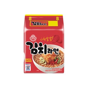 오뚜기 김치라면 5입 x 4개/총20입[오뚜기,라면,봉지라면,김치,김치라면]