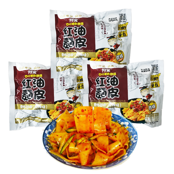 홍홍 중국식품 홍유면피 홍유비빔면 봉지 중국라면