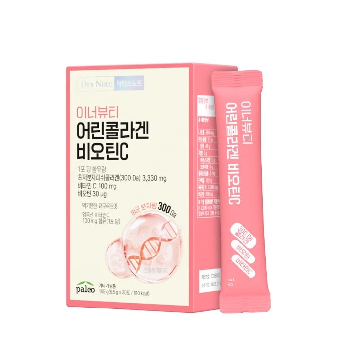 팔레오 <b>이너뷰티</b> 어린콜라겐 비오틴C 30포, 3개
