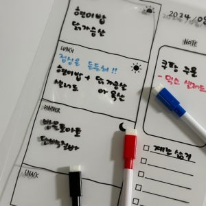 냉장고 스케줄러 붙이는 메모보드 투명 식단표 달력 시트, 아티스트허브