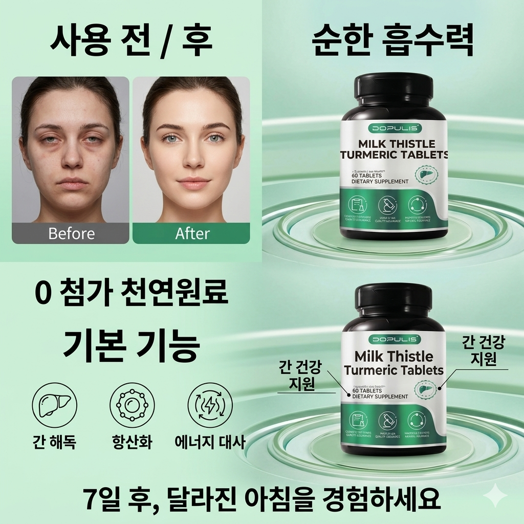 DOPULIS 도풀리스 간 건강 밀크씨슬 실리마린 간 보호 영양제 60정 1개