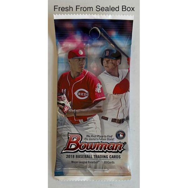 2018 Bowman 야구 10장 팩 샤헤이 오타니 루이스 로버트 후안 소토 로널드 아쿠냐 골드 자동 3048353  2018 보우먼 야구 카드 10장 팩 쇼헤이 오타니 루