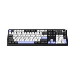 AULA F108Pro 유무선 아우라 독거미 LCD 기계식키보드 국내정품 오로라 블랙, 저소음 솜사탕축