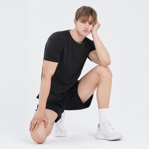 브랜드 중독 올데이 추리닝 에코 티셔츠 딥차콜 면티