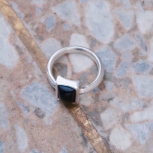 [마호가니] ONYX RECTANGLE RING