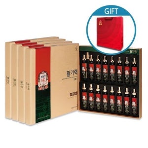 정관장 활기력 20ML 16입 4세트 쇼핑백 포함-6년근홍삼 선물세트 홍삼원 홍삼원골드P331224410