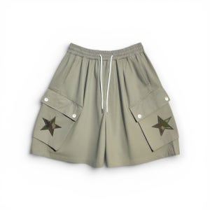 [본슬리피] Camo Star Cargo Shorts (Beige) CSCS-01