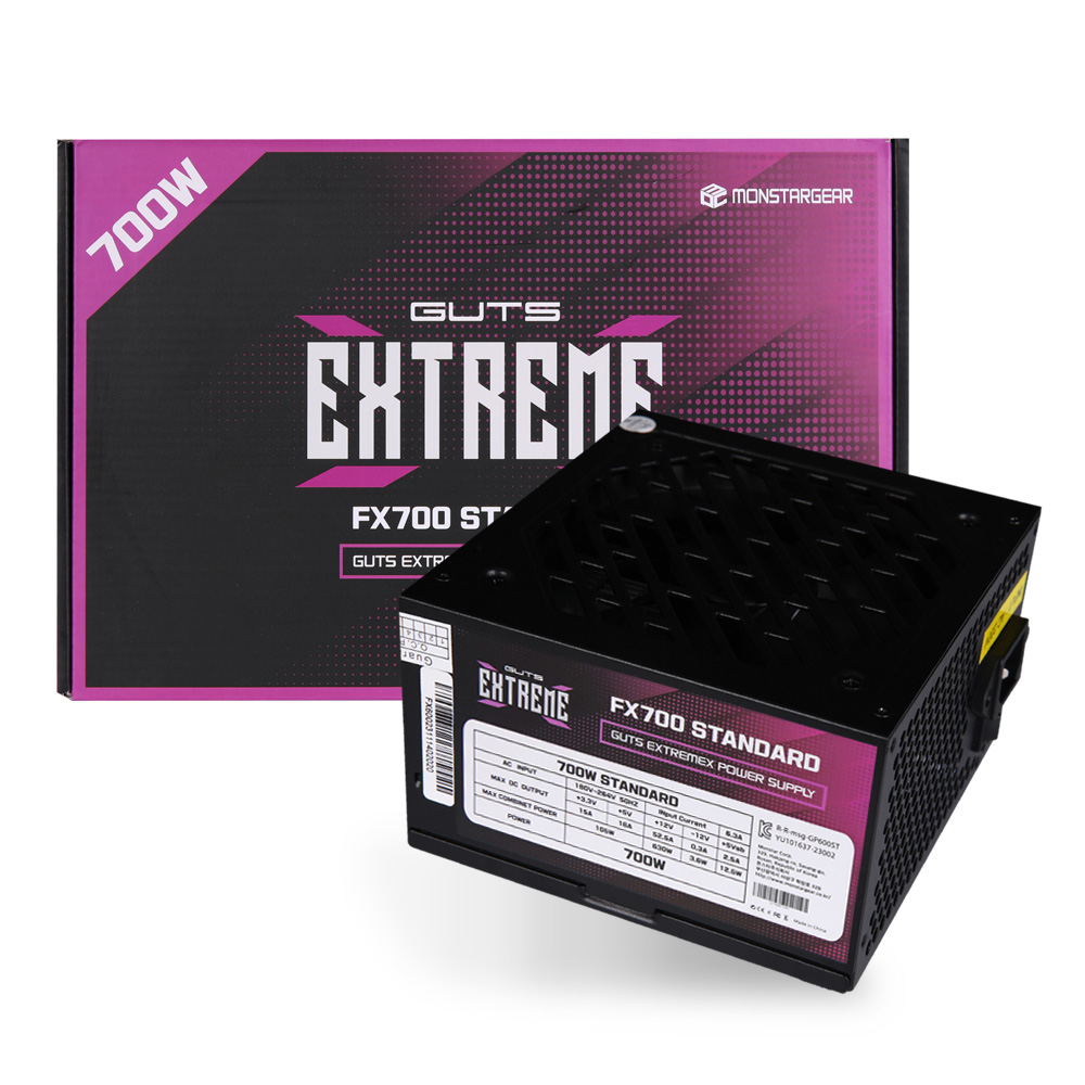 몬스타 가츠 ExtremeX FX700 80PLUS STANDARD 700W, 블랙