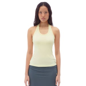 [후포] [built-in bra / 빌트인브라]backless halterneck viscos top_Pear Yellow