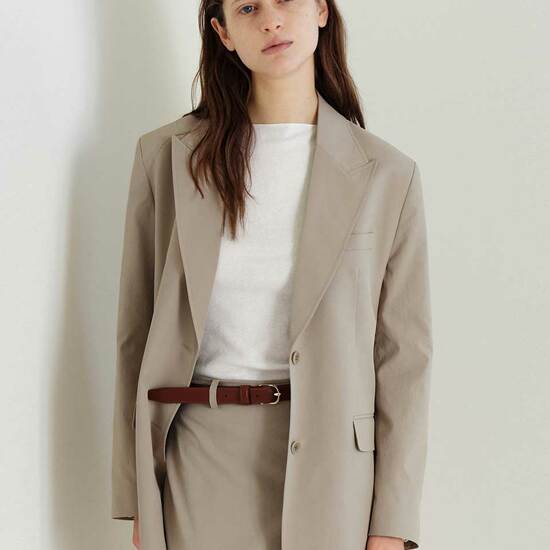 더 라이 Two-Button Single Jacket(Khaki)