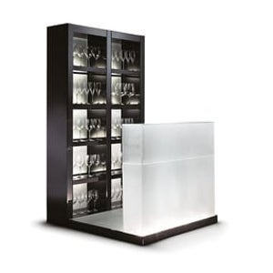 Reflex AVANTGARDE - Wood and glass bar cabinet with integrated lighting 8500900757849