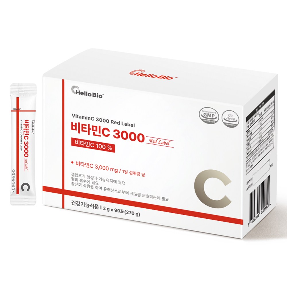 헬로바이오 맥스 비타민C 3000 레드라벨 1개 270g