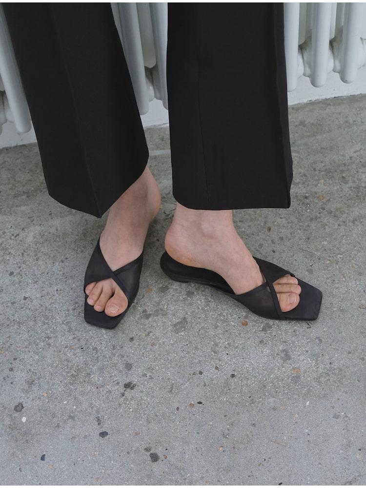 [에퓨레] LEAH Mesh Wedge Mules (3color)  5020362150