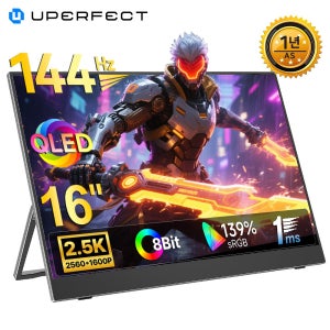 UPERFECT 포터블 모니터 QHD 2.5K 16인치 초경량 DEX 139%sRGB 휴대용 모니터 IPS QLED 프리즘 게임용 UColor  40.64cm  2.5K-02