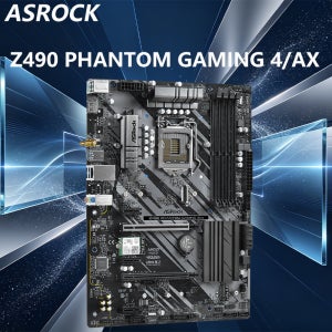 ASROCK Z490 팬텀 게이밍 4/AX LGA 1200 마더보드 CPU (10세대 i9-10900K i7-10700K i5-10600K i5-10400 i7-10700 DDR4