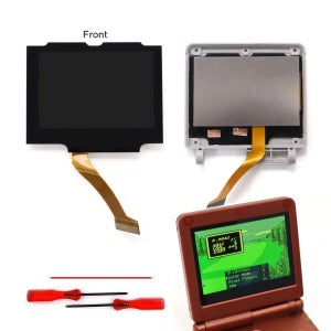 Hispeedido 프리 라미네이트 IPS V5 LCD 키트 (GBA SP용) 고휘도 스크린, 절단 필요 없음, 게임보이 어드밴스 SP용