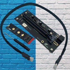 새로운 PCI-e 4.0 X16 - M.2 M-키 NVME 어댑터 외부 GPU 컨버터 32Gbps 라이저 6핀 전원 Oculink SFF-8612/8611 연장 케이블