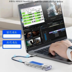 ORICO 40Gbps M.2 NVMe SSD 인클로저(내장형 냉각 팬 포함) Thunderbolt 3/4 USB4용 도구가 필요 없는 외장형 하드 드라이브 인클로저