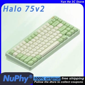 NuPhy Halo75 V2 키보드 커스터마이징 가능한 스페이서 스타일 블루투스 스위치 핫스왑 가능 3가지 모드 83키 게이밍 기술