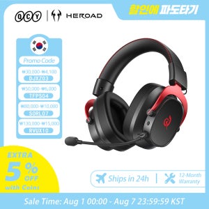 QCY Heroad VT200 무선 게이밍 헤드셋 분리형 마이크 오버이어 헤드폰 PC/PS4/PS5용 트리플 모드 7.1 서라운드 사운드 게이머용 헤드셋