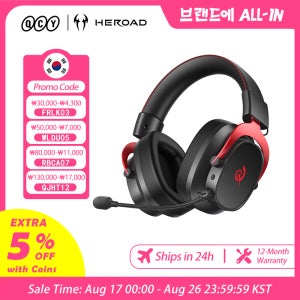 QCY Heroad VT200 무선 게이밍 헤드셋 분리형 마이크 오버이어 헤드폰 PC/PS4/PS5용 트리플 모드 7.1 서라운드 사운드 게이머용 헤드셋