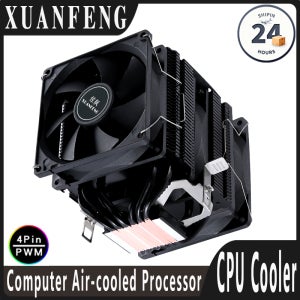 PC 공랭식 라디에이터 X79 X99 AM3 AM4 AMD 트윈 타워 6 히트파이프 CPU 쿨러 팬, 인텔 LGA2011 115x 1200 1700 1366 설치 가능