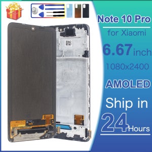 샤오미 레드미 노트 10 프로 4G용 슈퍼 AMOLED LCD 디스플레이 터치 스크린 디지타이저 어셈블리 (레드미 노트 10 프로 4G 폰 LCD)