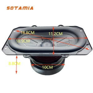 SOTAMIA 1Pcs 8 인치 서브 우퍼 오디오 스피커 중저음 런웨이 모양의 롱 스트로크 홈 뮤직 Hifi 수정 JBL Boombox 3 용
