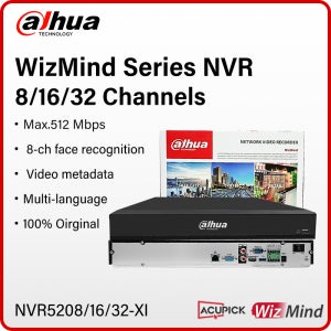 Dahua WizMind 8 16 32 채널 네트워크 비디오 레코더 NVR5208-XI NVR5216-XI NVR5232-XI AcuPick 얼굴 인식 비디오 메타데이터 EPTZ 
