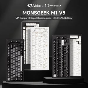 Akko MonsGeek M1 V5 3모드 기계식 키보드/베어본 키트 VIA 75% 3/5 핀 맞춤형 핫 스왑 RGB 신속한 분해 가스켓