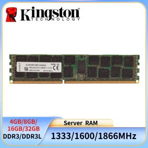 킹스톤 DDR3 DDR3L 서버 램 1.35v/1.5v 32GB 16GB 8GB 4GB 1333MHz 1600MHz 1866MHz ECC REG 2RX4 PC3-12800R 서버 