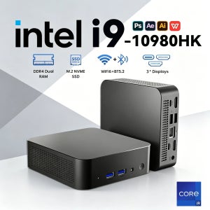 코어 i9 10980HK 미니 PC 윈도우 11 32GB 램 1/2TB SSD 휴대용 게이밍 미니 PC WiFi 6 BT 5.2 4K 60Hz HD 미니 컴퓨터 PC 데스크탑