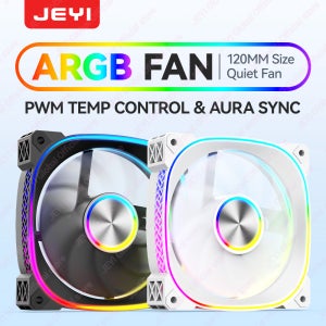 JEYI ARGB 케이스 팬 120MM 쿨링 팬 PWM 팬 저소음 디바인 라이트 동기화 5V3핀 바 케이스 쿨러 팬 고성능