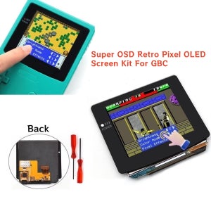 GBC OLED 스크린 라미네이팅 터치 스크린 AMOLED 디스플레이 OSD 레트로 픽셀 FRM 온/오프 LCD 키트 (게임보이 컬러용)