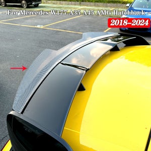 메르세데스 벤츠 A클래스 W177 A35 A45 AMG 해치백 2018-2024 리어 루프 스포일러 트렁크 윙 립 (ABS 소재) 글로스 블랙