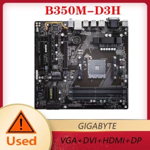 GIGABYTE GA-AB350M-D3H(AM4/ B350/ 2웨이 CrossFire/ HDMI/ DP/ M.2/ SATA/ USB 3.1 Type-A/ 마이크로 ATX/ DDR4